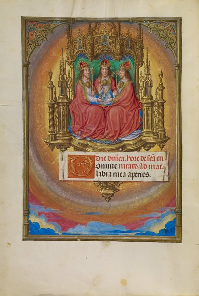 A Santíssima Trindade entronizada de Master of James IV of Scotland