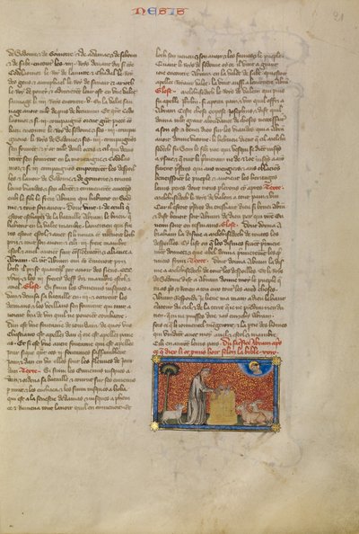 Abraão no altar de Master of Jean de Mandeville
