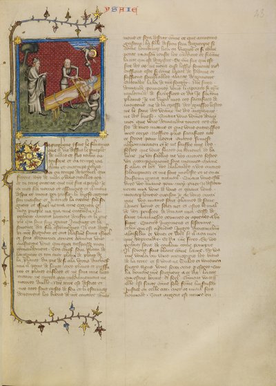 Isaías é serrado em dois de Master of Jean de Mandeville