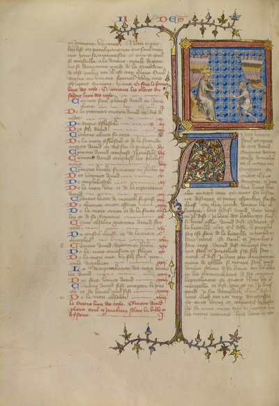 Saul perante Samuel de Master of Jean de Mandeville