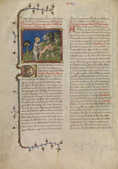 A criação de Adão de Master of Jean de Mandeville