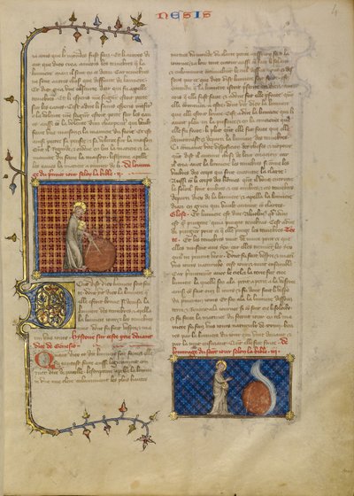 A Criação do Mundo; A Criação dos Céus de Master of Jean de Mandeville