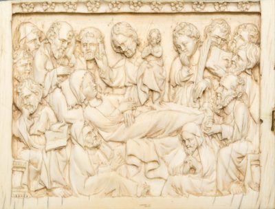 Fragmento de Díptico: A Morte da Virgem, 13751400. de Master of Kremsmunster