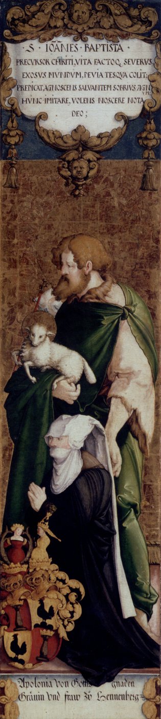 St. João Batista com o doador Apollonia von Henneberg de Master of Messkirch