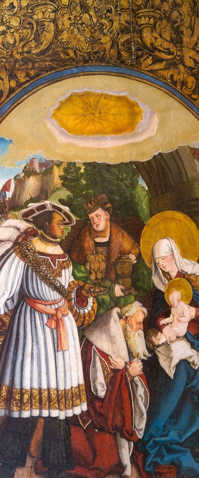 Alemão: A Adoração dos Reis Magos de Master of Messkirch