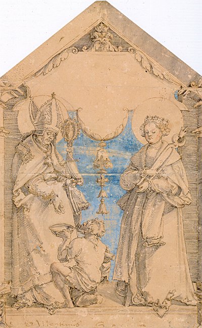 Alemão: Os santos Martinho e Apolónia de Master of Messkirch