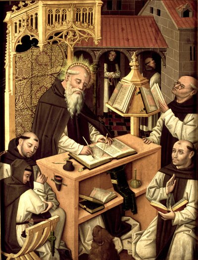 São Jerônimo no scriptorium, ca 1485 de Master of Monasterio de Santa María