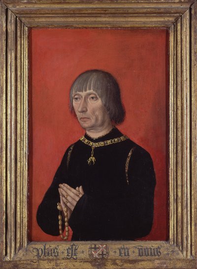 Retrato de Louis de Gruuthuuse, c.1472-82 (óleo sobre painel) de Master of Portraits of Princes