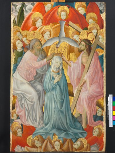A Coroação da Virgem com a Trindade, c.1400 de Master of Rubielos de Mora