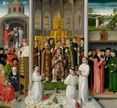 Cenas da Vida de Santo Agostinho de Hipona, ca. 1490. de Master of Saint Augustine