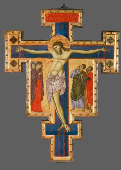 Crucifixo, da Úmbria, segunda metade do século XIII ... de Master of Saint Francis of Assisi