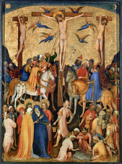 Crucificação (têmpera sobre madeira) de Master of Saint Veronica
