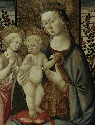Virgem e Criança com o Menino São João, c.1460 de Master of San Miniato