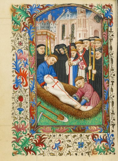 Enterro num cemitério de Master of Sir John Fastolf