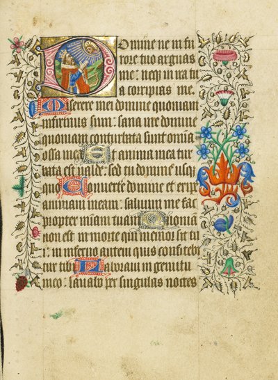 Inicial D: David em oração de Master of Sir John Fastolf