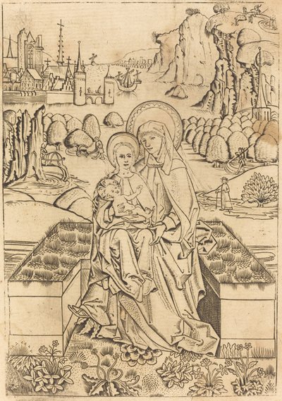 A Madona e o Menino com Santa Ana de Master of St. Sebastian