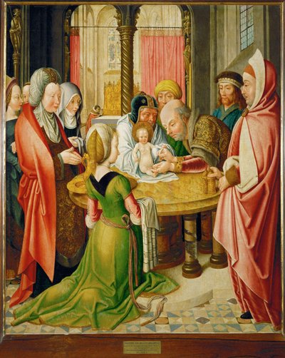 Circuncisão, um dos dois painéis de um altar ... de Master of St. Severin