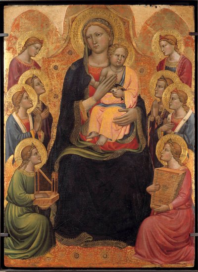 A Virgem e a Criança Altarpiece of the Master of Saint Verdiana (século XIV) de Master of St. Verdiana