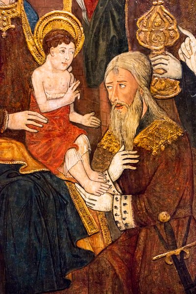 A Adoração dos Magos de Master of Viella