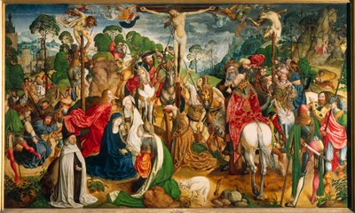 Altar Peça mostrando a Paixão de Cristo (óleo sobre painel) de Master of the Aachen Altar