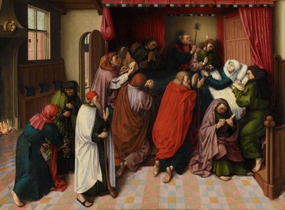 The Death of the Virgin, c. 1500 (óleo sobre painel) de Master of the Amsterdam Death of the Virgin