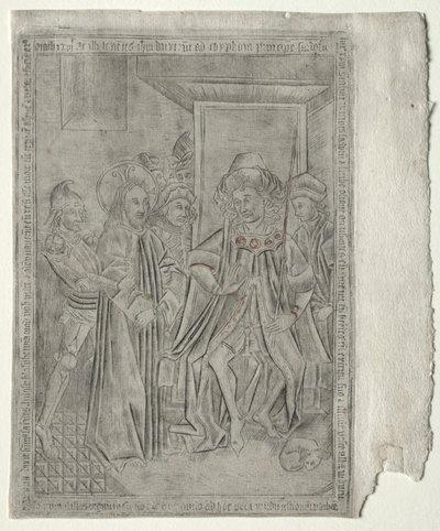 A Paixão:  Cristo perante Caifás de Master of the Banderoles
