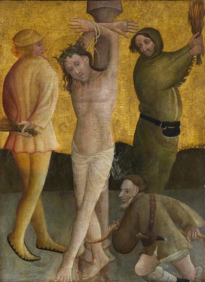 A Flagelação, ca. 1400. de Master of the Berswordt Altar