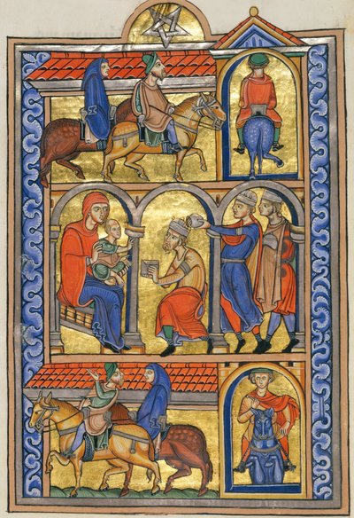 Adoração dos Magos de Master of the Berthold Sacramentary