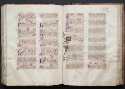 O Missal Gotha: Fol. 107r, Texto, c. 1375. de Master of the Boqueteaux