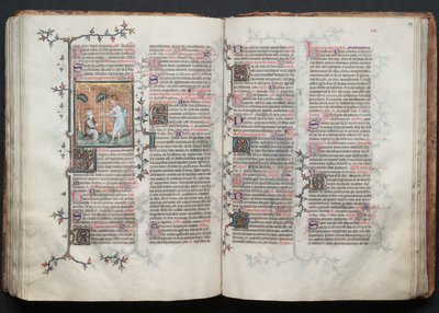 The Gotha Missal: Fol. 116v, St. Mary Magdalene Kneels, c. 1375. de Master of the Boqueteaux