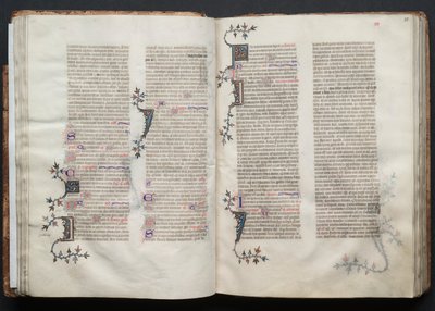 O Missal Gotha: Fol. 34v, Texto, c. 1375. de Master of the Boqueteaux