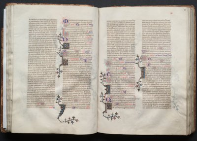 O Missal Gotha: Fol. 40r, Texto, c. 1375. de Master of the Boqueteaux