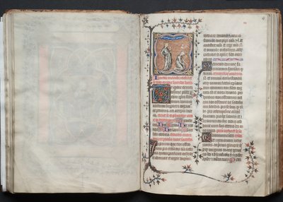 O Missal Gotha: Fol. 65r, A Igreja e a Sinagoga, c. 1375. de Master of the Boqueteaux