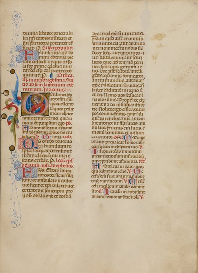 Inicial O: São Lourenço de Master of the Brussels Initials