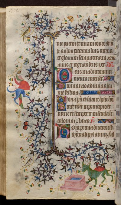 Horas de Carlos o Nobre, rei de Navarra (1361-1425): fol. 129v, Texto de Master of the Brussels Initials and Associates