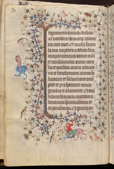 Horas de Carlos o Nobre, rei de Navarra (1361-1425): fol. 15v, Texto de Master of the Brussels Initials and Associates