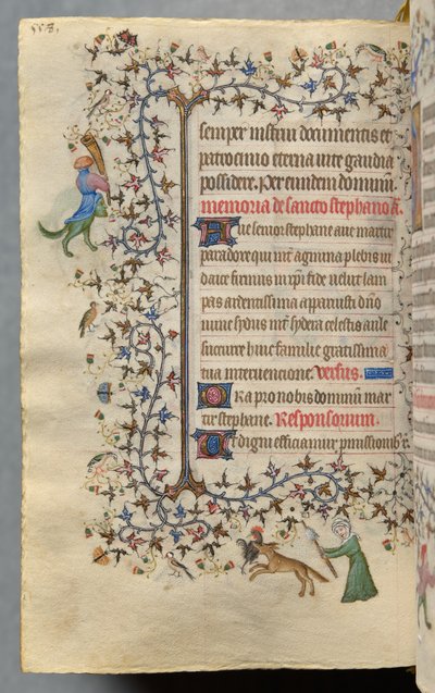 Horas de Carlos o Nobre, rei de Navarra (1361-1425): fol. 273v, Texto de Master of the Brussels Initials and Associates
