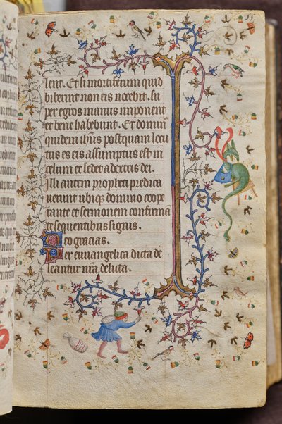 Horas de Carlos o Nobre, rei de Navarra (1361-1425): fol. 28r, Texto de Master of the Brussels Initials and Associates
