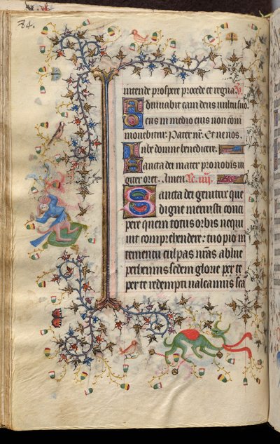 Horas de Carlos o Nobre, rei de Navarra (1361-1425): fol. 42v, Texto de Master of the Brussels Initials and Associates