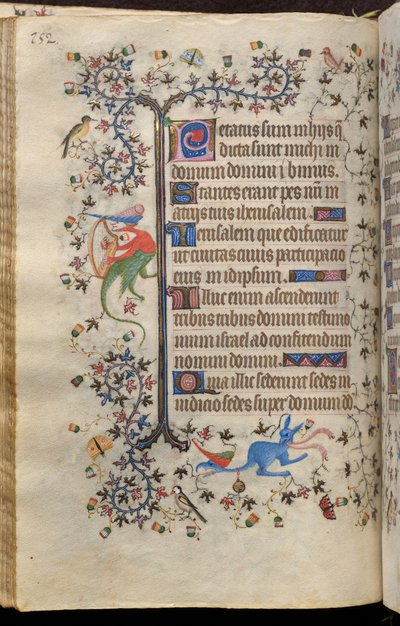 Horas de Carlos o Nobre, rei de Navarra (1361-1425): fol. 76v, Texto de Master of the Brussels Initials and Associates