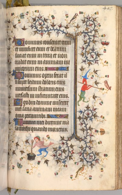 Horas de Carlos Nobre, rei de Navarra 1361-1425: fol. 198r, Texto, c. 1405 de Master of the Brussels Initials and Associates