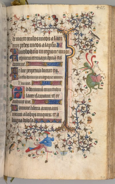 Horas de Carlos Nobre, rei de Navarra 1361-1425: fol. 203r, Texto, c. 1405 de Master of the Brussels Initials and Associates