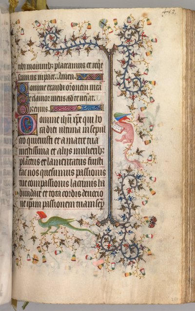 Horas de Carlos Nobre, rei de Navarra 1361-1425: fol. 2041r, Texto, c. 1405 de Master of the Brussels Initials and Associates
