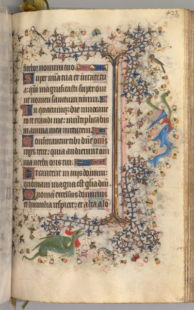 Horas de Carlos Nobre, rei de Navarra 1361-1425: fol. 206r, Texto, c. 1405 de Master of the Brussels Initials and Associates