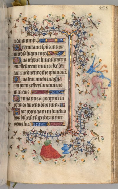 Horas de Carlos Nobre, rei de Navarra 1361-1425: fol. 207r, Texto, c. 1405 de Master of the Brussels Initials and Associates