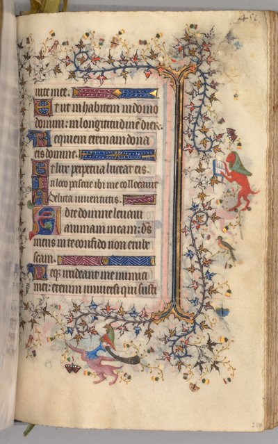 Horas de Carlos Nobre, rei de Navarra 1361-1425: fol. 220r, Texto, c. 1405 de Master of the Brussels Initials and Associates