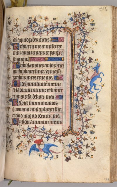 Horas de Carlos Nobre, rei de Navarra 1361-1425: fol. 222r, Texto, c. 1405 de Master of the Brussels Initials and Associates