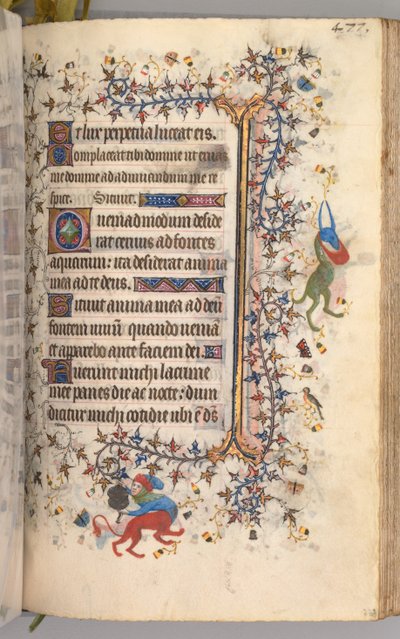 Horas de Carlos Nobre, rei de Navarra 1361-1425: fol. 233r, Texto, c. 1405 de Master of the Brussels Initials and Associates