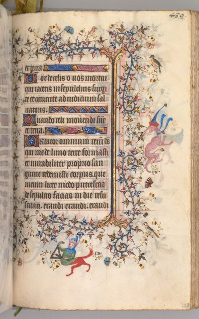Horas de Carlos Nobre, rei de Navarra 1361-1425: fol. 239r, Texto, c. 1405 de Master of the Brussels Initials and Associates