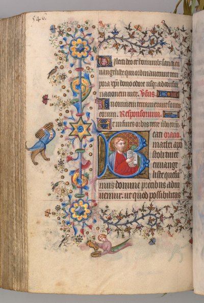 Horas de Carlos Nobre, rei de Navarra 1361-1425: fol. 267v, Texto, c. 1405 de Master of the Brussels Initials and Associates